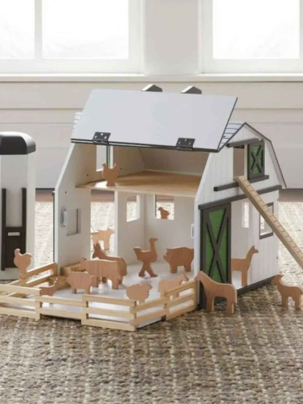 Hearth and Hand Magnolia Wood Barn & Animals Farm Set ~ NEW 24 PC Joanna Gains